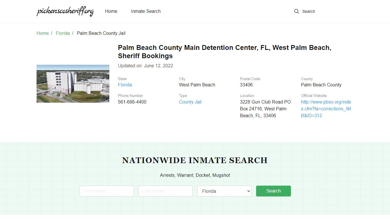 Palm Beach County Main Detention Center, FL, West Palm ...