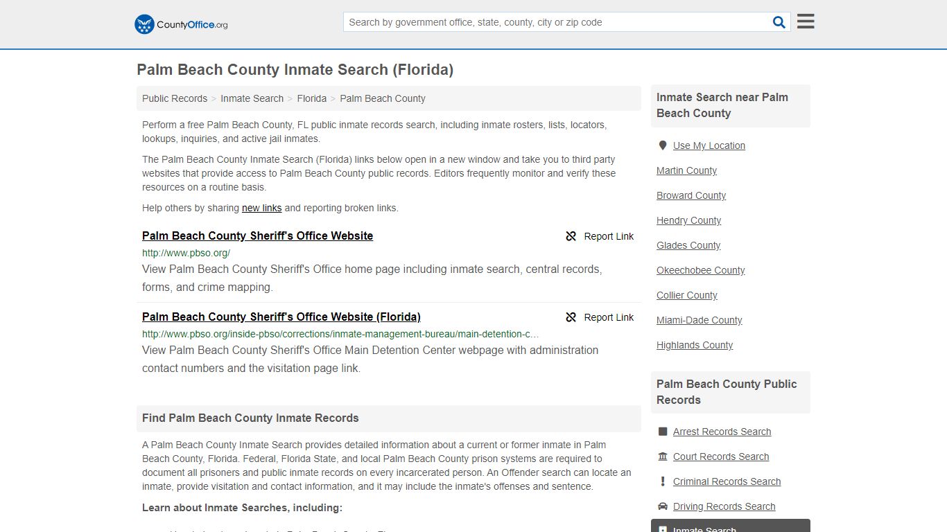 Inmate Search - Palm Beach County, FL (Inmate Rosters ...